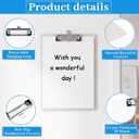 Handepo 100 Pack White Plastic Clipboards A4 Letter Size Bulk Clipboards