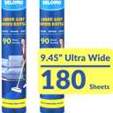 DELOMO Large Lint Roller Refills (2 Pack, 180 Sheets)  Compatible Only with DELOMO 9.45 in Floor Lint Roller  Extra Sticky Floor Lint Roller Refill for Carpets, Cars, Clothing & Pet Hair