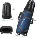 JANUS Golf Travel Bag Hard Case with Foldable Support Legs, Hands-Free Golf Club Travel Bag with 360 Spinner Wheels, ABS Hard Shell, Foldable Design for Airline Travel, One Size