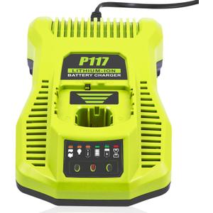Upgrade Charger Replacement for Ryobi 18V Charger P117 Compatible with Ryobi 12V-18V One+ Lithium NiCad NiMh Battery P102 P108 P189 P197 P103 P105 P107 P190 P191 PBP002 12-18V Ryo Battery Charger