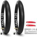 2Pcs 14x2.125 Bike Inner Tube with CR202 Valve Stem Compatible with 14x2.125/57-254 Most Electric Bike/Bike/Scooter, 14 Inch Heavy Duty Bike Tube with 47pc Reflective Stickers, 2 Tire Levers