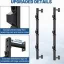 Weed Eater Rack for Enclosed Trailer with Locks, 3 Place Weed eater Rack for Open/Enclosed Trailers Spring Hasp Trimmer Rack 360 Pad Enclosed Trailer Accessories Lawn Care Equipment Cargo Rack