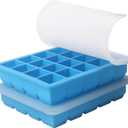 1 Tbsp Silicone Freezer Molds - Perfect for Storing Garlic, Herbs, Ginger, Pesto, Tomato Paste, Lemon Juice,Vegetable Purees,Purees and More - Silicone Food Freezer Tray (Blue 2 Pack)