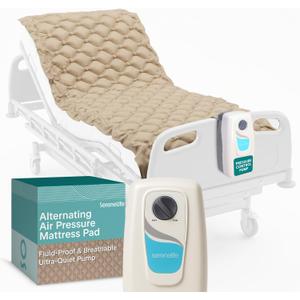 SereneLife Air Pressure Mattress Pad | Hospital Topper for Bedridden Patients | Alternating Air Pressure Mattress with Electric Pump, Medical Grade Pad & Topper for Hospital Bed | 330 lbs Capacity