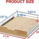 Sikarou Pull Out Cabinet Organizer,Heavy-Duty Slide Out Shelf, Wood And Wire Basket, Pull Out Drawer for for Kitchen Under Sink Space, Pantry, Bathroom (11 * 21 WM)