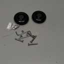 Gladder Luggage Suitcase Replacement Wheels Silent PU Caster Inline Wheels w/ABEC7 608-2RS Bearings 6mm Axles Washer Universal Repair Kit (76x24mm)