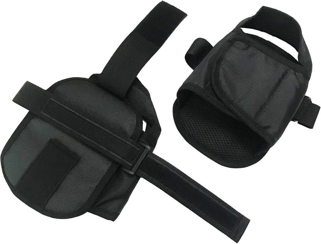 Wheelchair Shoe Holder Straps Safety Restraint Shoes Keep Feet from Sliding Off The Wheelchair Pedals Foot Rests for Elderly Patient (Black)