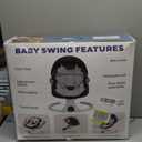 Baby Swing for Infants to Toddler Electric Newborn Swing with 5-Speed 3-Seat Positions 5-Point Carabiner,with Bluetooth Music 10-Preset Melodies, Indoor and Outdoor use (Black)