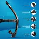 ZIONOR Swim Snorkel for Lap Swimming Adult, Front Snorkel Tube Swimming Training, Comfortable Mouthpiece One-Way Purge Valve for Pool, Outdoors