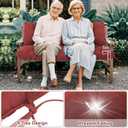 Porch Swing Cushions 2 Seater Replacement Thicken 5" Waterproof & Fade Resistant Swing Cushions for Outdoor Furniture Bench Patio Swing Cushion with Backrest & Ties(Wine Red 40x40x5inch)