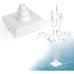 Aqua Select Floating Outdoor Pool Fountain | Adjustable Height Up to 16' Feet | Decorative Three Tier Grecian Fountain | for Above Ground or Inground Swimming Pools | Easy to Install | White