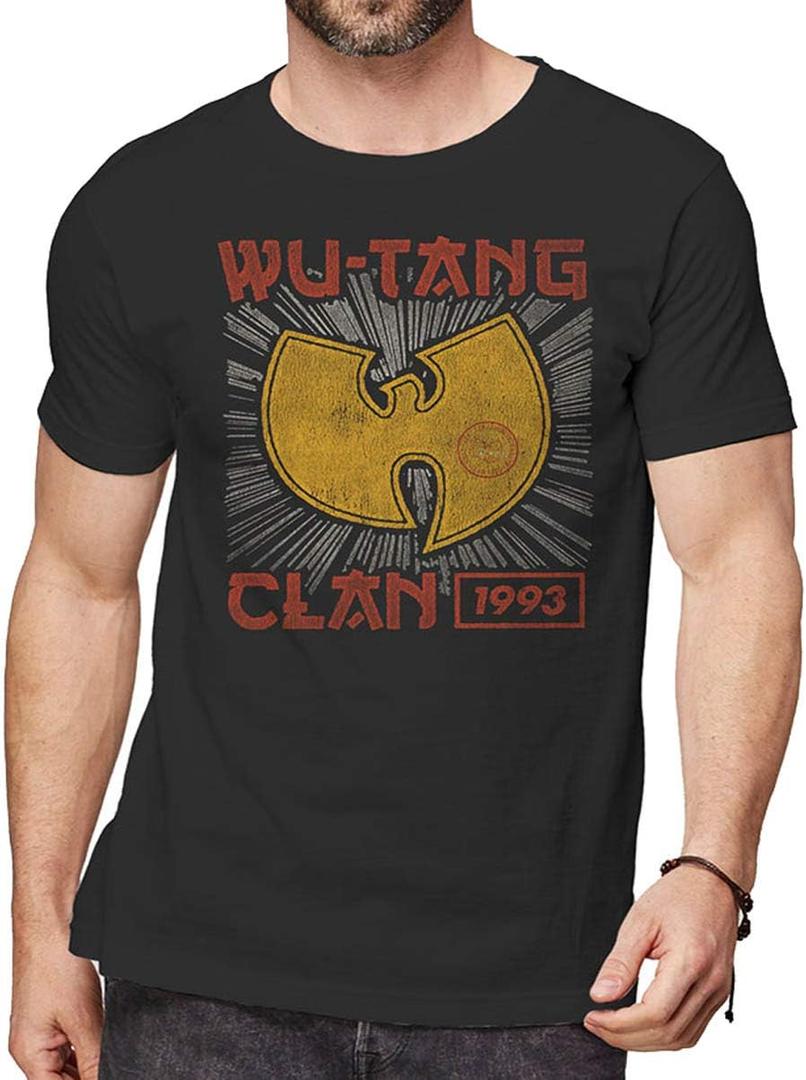 Wu-Tang Clan Tour 93 Soft Slim Fit T-Shirt (Large, Black)
