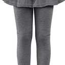 Girls Leggings with Skirt for Girls Kids School Uniform Pants Toddler Ruffle Pants Tutu Pull On Warm Clothes (7-8 Years, Dark Gray)