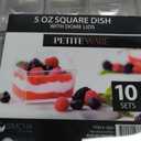 Square 5oz Dish with Dome Lid - Plastic, Case Pack of 240 - For Catering, Buffets, and Parties