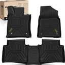 YHTAUTO Floor Mats Fit 2018-2025 Toyota Camry FWD No Hybrid, TPE All Weather Car Mats Waterproof Anti-Slip Odorless Floor Liner, Interior Car Accessories Front & 2nd Row Liner