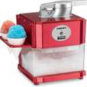 Cuisinart Snow Cone Machine, Home Shaved Ice Maker for Snow Cones, Snow Cone Maker with Reuseable Paper Cups, Makes 5 Icy Cones for Slushies, Frozen Drinks , Red, SCM-10P1