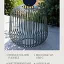 LUUK Studio Solis Solar Table Lamp, Lantern Design, Forest Green, Size L