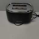 MELLERHOME RetroMod 2 Slice Toaster, Retro Looks with Upgraded Advanced Components, 7 Browning Levels, 3 Functions (Reheat, Defrost, Cancel), Removable Crumb Tray, Under Base Cord Storage, Black