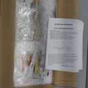 Stainless Steel Milk Glass Vanity Lights for Bathroom, 2 Light Gold Bathroom Light Fixtures Over Mirror, Ceramic E26 Sockets Wall Mounted