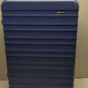 Amazon Basics 30" Hardside Large Checked Luggage with Multi-directional Wheels, Expandable for Up to 15% More Space, Scratch-Resistant Hardshell, Navy Blue