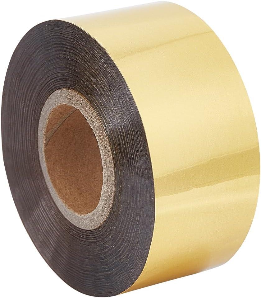 GORGECRAFT 120m*30mm Hot Stamping Foil Paper Gold Metallic Paper & Foil Heat Transfer Foil Paper Elegance Printer Craft Paper for Leather Bronzing Machine PU Heat Transfer Anodized Gilded