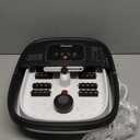 HOSPAN Collapsible Foot Spa with Heat, Bubble, Red Light, and Temperature Control, Foot Bath Massager with 8 Shiatsu Massage Rollers, Pedicure Foot Spa for Relaxation and Stress Relief, Black