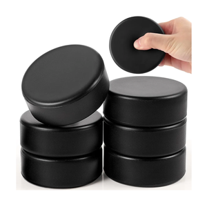 6/12/30PCS Sport Foam Hockey Pucks, 3 Inch Mini Soft Foam Hockey Pucks with Mesh Bag Colored for Adult Indoor Outdoor Use Sport Game Classic Training and Practicing