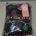 Ugly Christmas Sweater for Men, Hooded Unisex Women Xmas Hoodie Pullover for Party Festive Party (Glitter Fairy Light) Size Medium