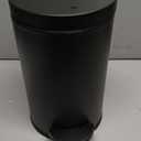 Cesun 1.2 Gallons Small Black Trash Can, Bathroom Garbage Can with Lid and Foot Pedal, Mini Round Wastebasket for Bathroom, Bedroom, Office, 4.5 Liters / 1.2 Gallons, Matte Black : Home & Kitchen