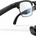 EGQINR 4K Camera Smart Glasses, 8MP Camera Glasses for Life Vlog Travel Work, AI Assistant, Photos, Open-Ear Audio, Blue Light Blocking Glasses, Real-Time Translation, Extra Sunglasses for Men Women