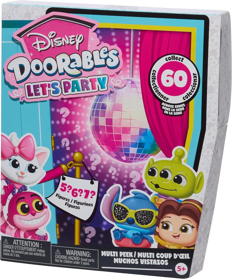 Disney Doorables Lets Party Multi-Peek Series 14, Collectible 1.5 Inch Toy, Easter Basket Fillers, Gifts, Presents, Boys and Girls Toy Ages 5 and Up