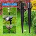 8pcs Solar Light Replacement Stakes, 5.31x0.78 Inch Outdoor Lighting Ground Stakes Spikes for Pathway Lights Metal Solar Light Replacement for Garden Landscape Yard Decor