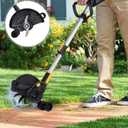 Cordless Weed Wacker, 20V Battery Powered Weed Eater with Blades, 3 in 1 Trimmer/Edger/Lawn Cutter, Adjustable Length