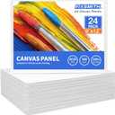 FIXSMITH Canvas Boards for Painting 9x12 Inch, Super Value 24 Pack Paint Canvases, White Blank Canvas Panels, 100% Cotton Primed Canvas for Painting, Painting Art Supplies