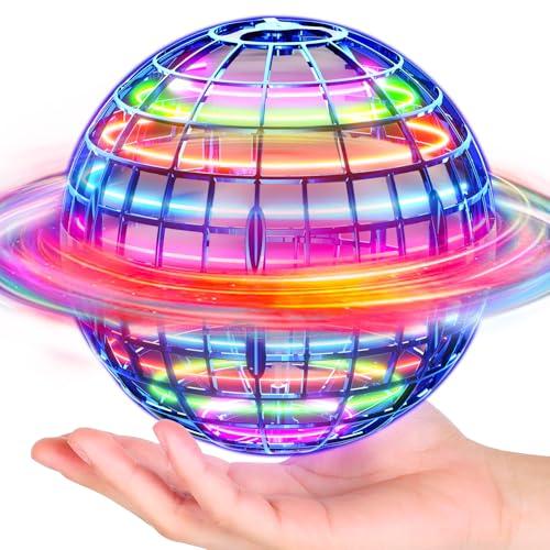 Ivtivfu Flying Orb Ball (Blue, 2025 Upgraded) with Dazzling Lights, Magic Hover Spinner, Cool Boomerang Drone, Floating Cosmic Globe, Kids Toys Gifts for 6 7 8 9 10 Year Old Boys Girls