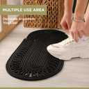 Oval Jute Table Runner | Woven Braided Dining Runner | Natural Textured Rattan Table Runner for Dining Table Coffee Table or Patio 11.8 x 27.5 (Black)