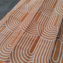 Anidaroel Rainbow Patio Rugs Outdoor 8X10 Waterproof, Reversible Camping Rug for Outside RV, Portable Plastic Straw Outdoor Area Rug for Backyard, Garden, Pool Deck (Orange, 8'X10')