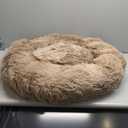 MIXJOY Orthopedic Dog Bed Comfortable Donut Cuddler Round Pet Beds Ultra Soft Washable Dog and Cat Cushion (23'', Brown)