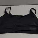 CRZ YOGA Butterluxe V-Neck Sports Bras for Women - Adjustable Thin Straps Padded Yoga Top Basic Wireless Camisole M