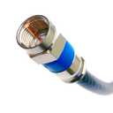 PHAT SATELLITE 100ft RG6 Coaxial Cable Made in USA Pro Rated Indoor Outdoor Anti Corrosion Brass Compression Connectors UL ETL CATV RoHS 75 Ohm RG6 Digital Audio Video Broadband Internet Cable