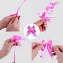 LOKIPA 10PCS Easter Basket Bags, Large Easter Basket Cellophane Bags with 10 PCS Colorful Pull Bow for Gifts Baskets Easters Party Favor Supplies(35.4X23.6 Inches)
