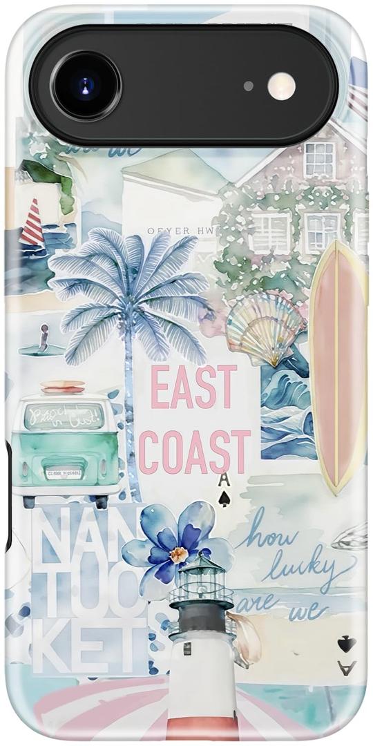 LUMARKE for iPhone Air Case, Cute Preppy Floral Cover for Women