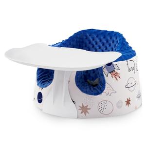 Seat Cover and Tray Sets Accessory Compatible with Bumbo Floor Seat for Baby,Breathable Accessory Compatible with Baby Seat - Easy to Install and Remove (Blue-White)