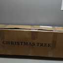 6.5ft Prelit Artificial Christmas Tree with 2368 PE PVC Tips, Premium Pre-Lit Holiday Xmas Tree with 300 UL Incandescent Lights, Metal Hinges & Foldable Base for Home Office Party, Green