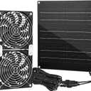 Solar Fan, 30W Solar Powered Fan, Solar Panel Fan Kit, IPX7 Waterproof Fans Exhaust Intake Mounting for Outside Greenhouse Shed Chicken Coop