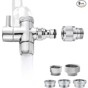 Sneatup Faucet Aerator to Garden Hose Diverter (5 adapters + Quick Connector)