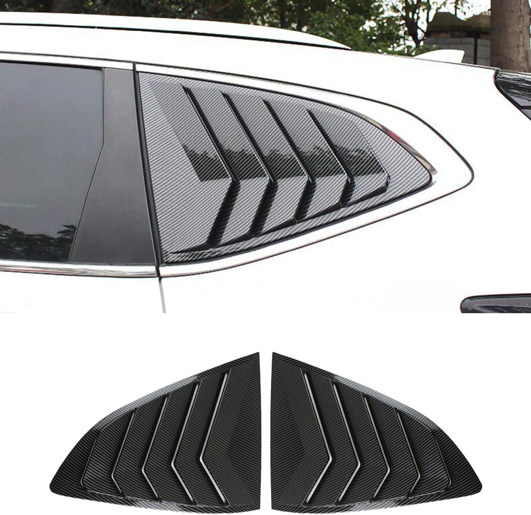 Kurtz Rear Side Window Louvers for Honda CRV CR-V 2017 2018 2019 2020 2021 2022 Air Vent Scoop Shades Cover Blinds Trim Sport Accessories ABS Carbon Fiber 2PCS