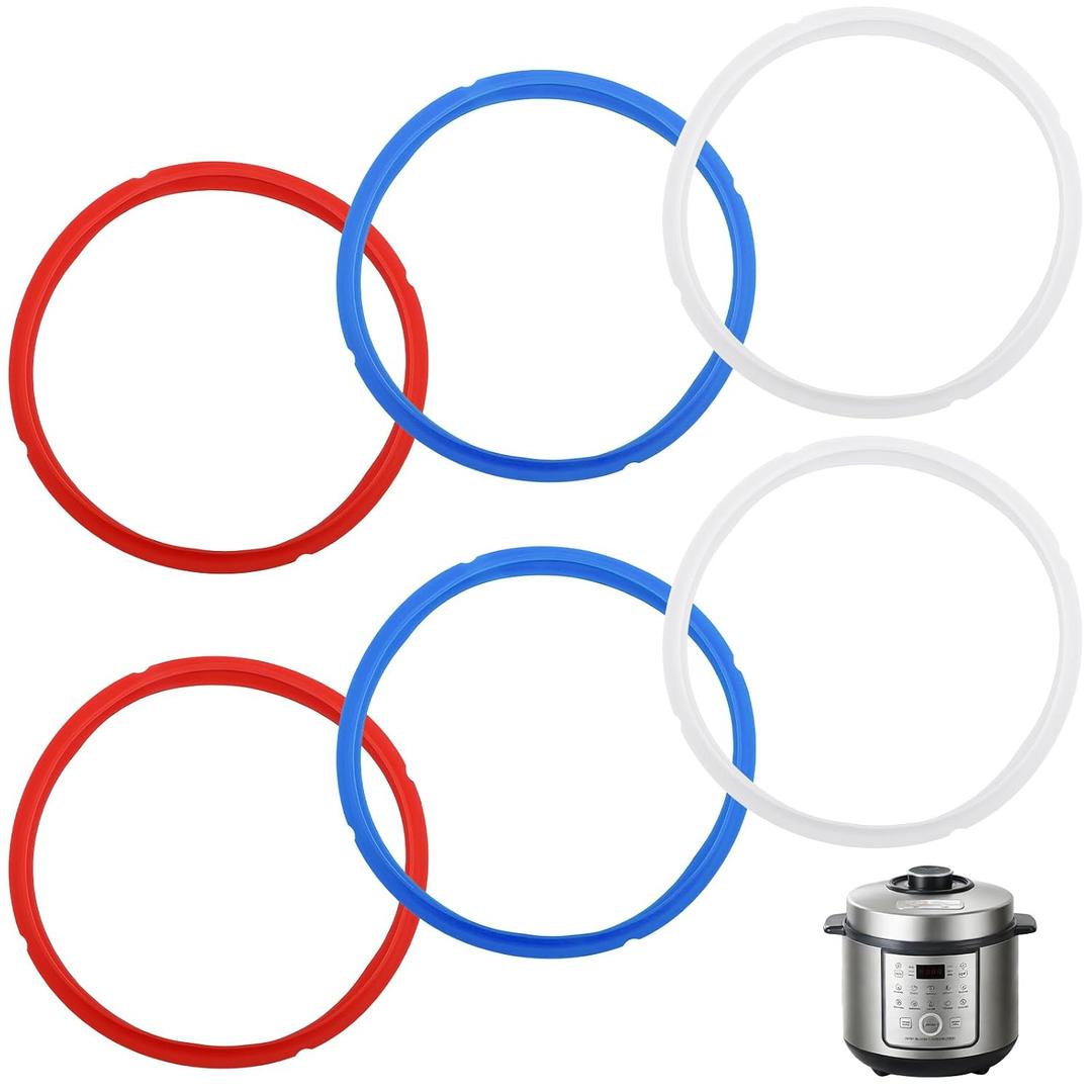 Sealing Ring Compatible with Instant Pot 6 Quart, 6-Pack Food-Grade | Silicone Gasket Replacement for 5 & 6 Qt Duo/Duo Plus/Ultra/Lux, Enhanced Leak-Proof Seal for High Pressure Cooking, Multi...