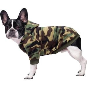 Camo French Bulldog Clothes Dog Hoodie Sweatshirts with Pockets for Small Dogs Puppy Chihuahua Coat Clothing Pet Cat Hoodie Fleece Dog Sweaters Costume