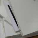 WINAZ 43" White Student Desk with Hutch and Built-in Power Outlet, 42.5"